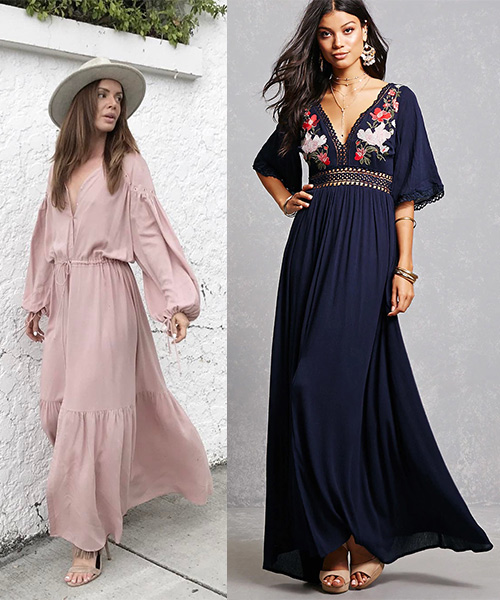 Long maxi Bohemian-style dress ideas to set you apart