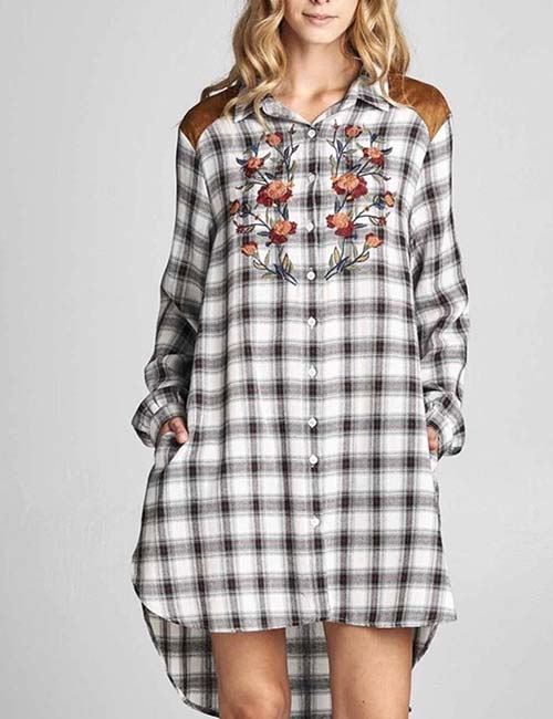 Plaid shirt dresses for any body type