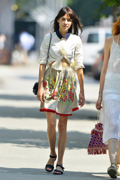 Alexa Chung seen out and about at SoHo in New York City.