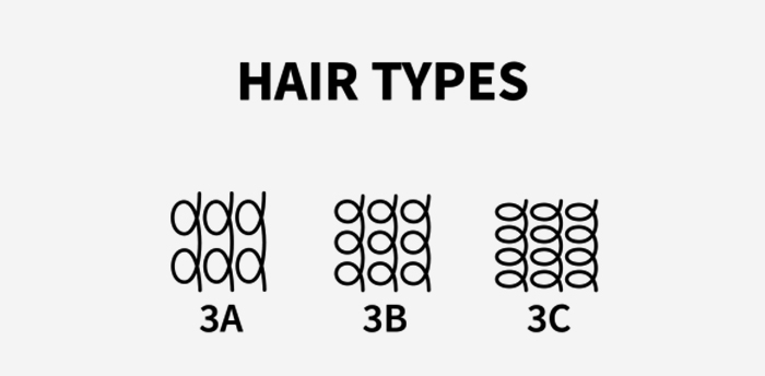 Differences between 3a, 3b, and 3c hair types