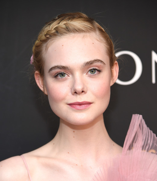 Elle Fanning kept it youthful with this braided updo at the New York premiere of 'The Neon Demon.'