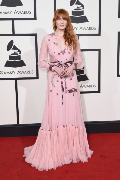 LOS ANGELES, CA - FEBRUARY 15:  Singer Florence Welch attends The 58th GRAMMY Awards at Staples Center on February 15, 2016 in Los Angeles, California.  (Photo by Jason Merritt/Getty Images for NARAS)