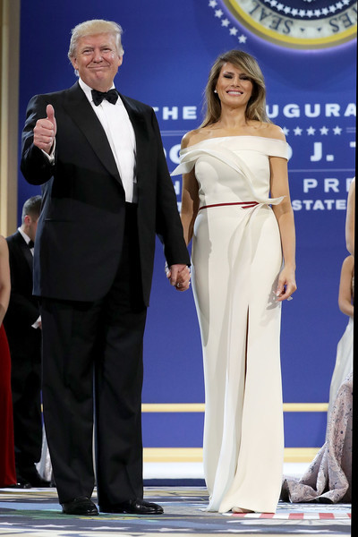 Melania Trump Off-the-Shoulder Dress
