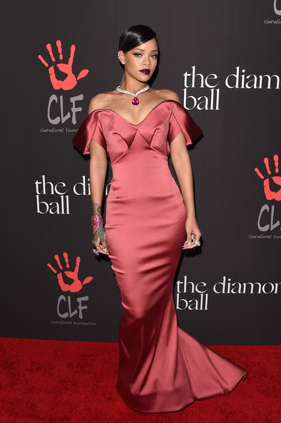 Rihanna Off-the-Shoulder Dress