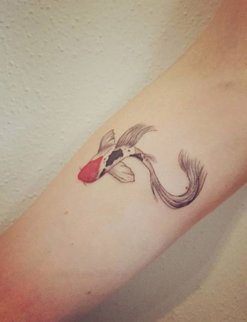 Small koi fish tattoo design