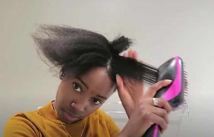 Step 6 to blow dry natural hair