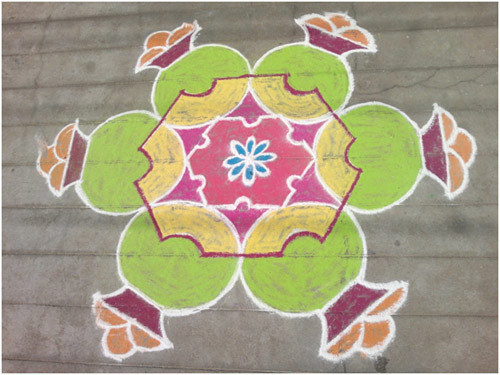 Pongal rangoli design for competition