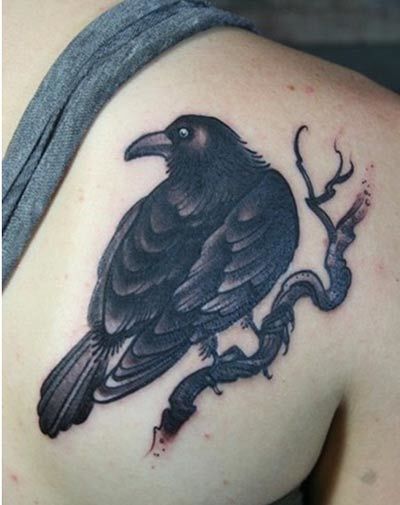 Raven tattoo design